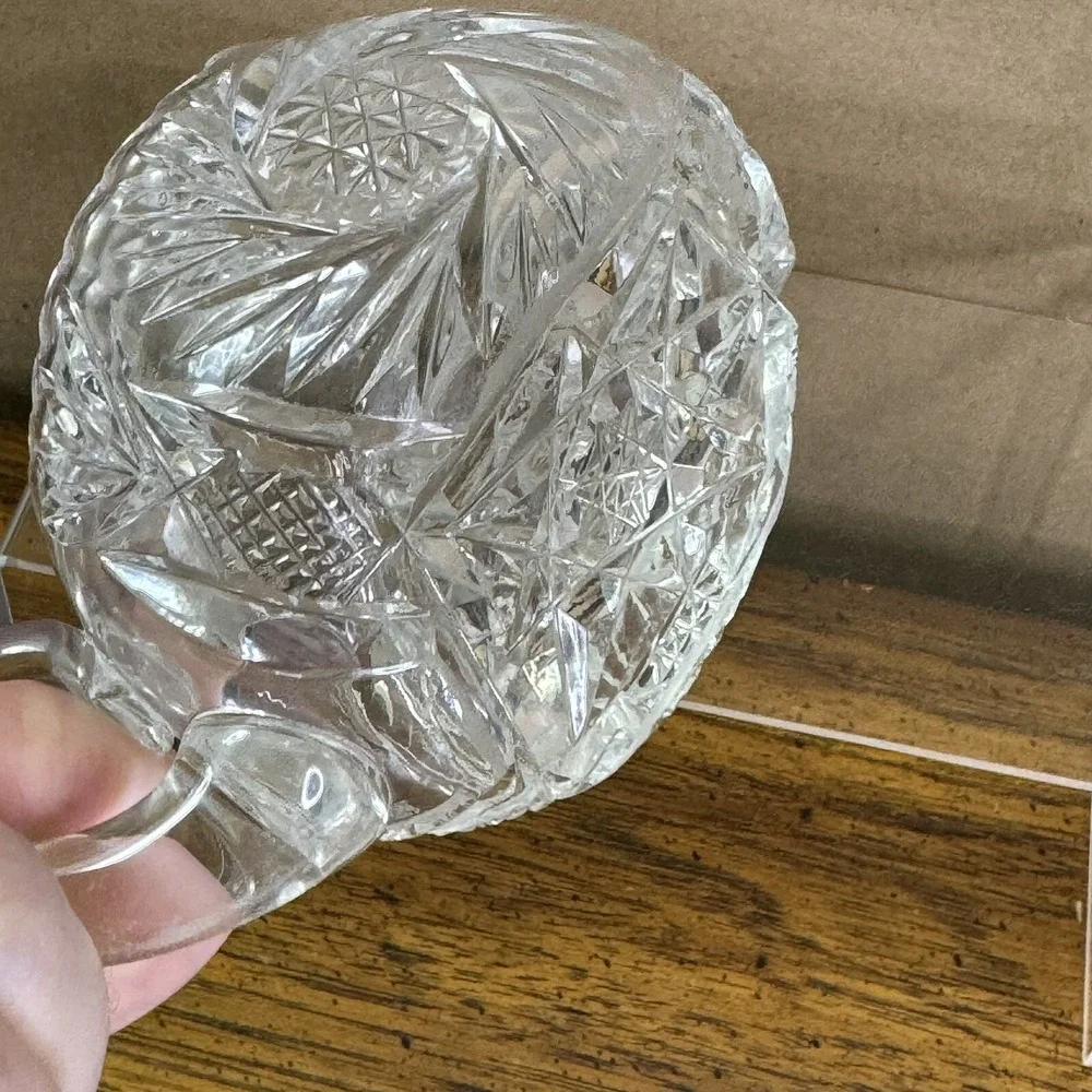 Antique American‎ Brilliant Glass Creamer & Sugar ABP EAPG